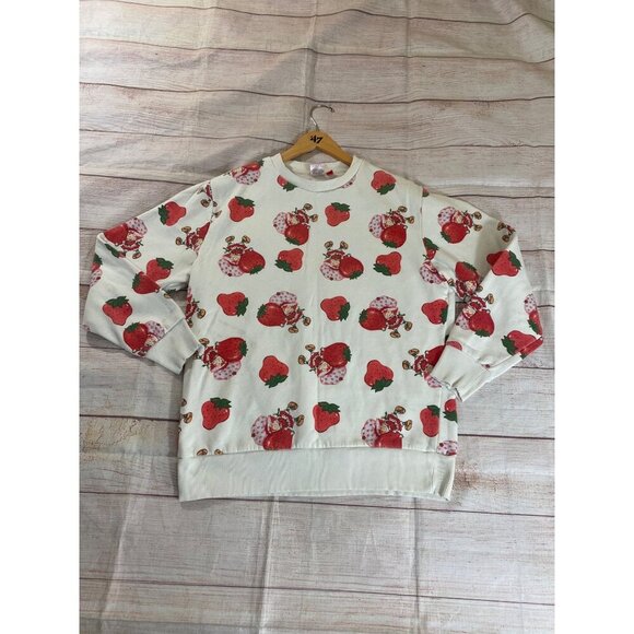 Strawberry Shortcake Women's All Over Print Long Sleeve Sweater - Medium - Picture 5 of 13